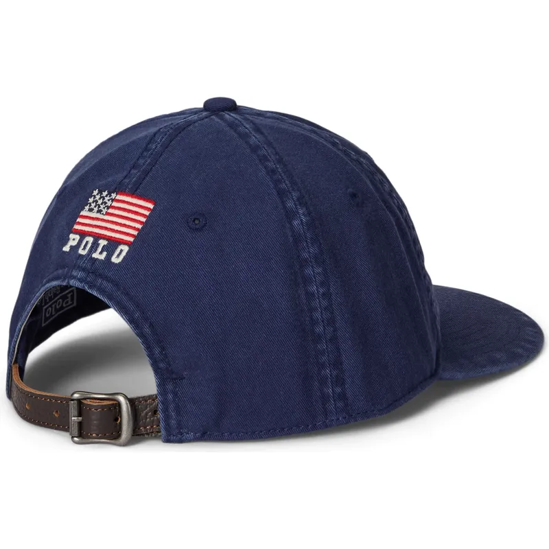 petten-plat-marineblauw-verstelbare-band-van-polo-ralph-lauren petten-plat-marineblauw-verstelbare-band-van-polo-ralph-lauren