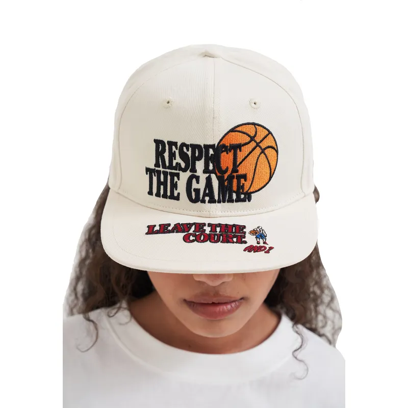petten-plat-beige-snapback-respect-the-game-slogan-van-and1