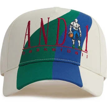 Καπέλο με καμπύλο γείσο μπεζ snapback Retro Logo Colour Block της AND1