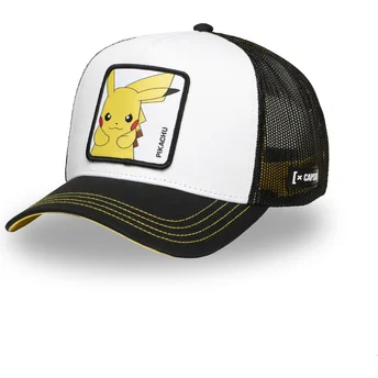 Gorra trucker blanca y negra Pikachu PKM6 ELE Pokémon de Capslab