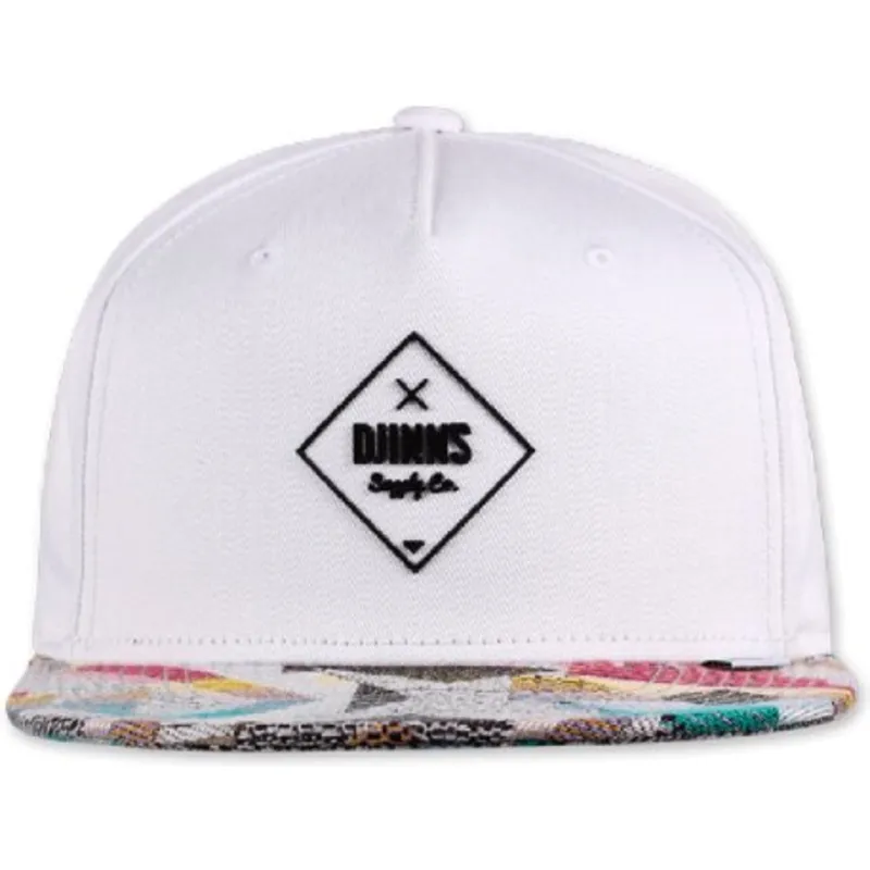 petten-plat-wit-snapback-rubber-aztek-van-djinns petten-plat-wit-snapback-rubber-aztek-van-djinns