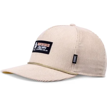 Petten gebogen beige snapback HFT Sunday Coffee Cord van Djinns