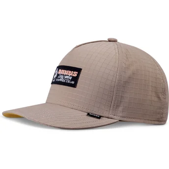 Petten gebogen bruin snapback HFT Sunday Coffee RipStop van Djinns