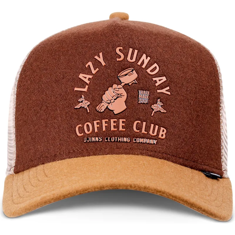 petten-gebogen-bruin-snapback-hft-lazy-barista-van-djinns