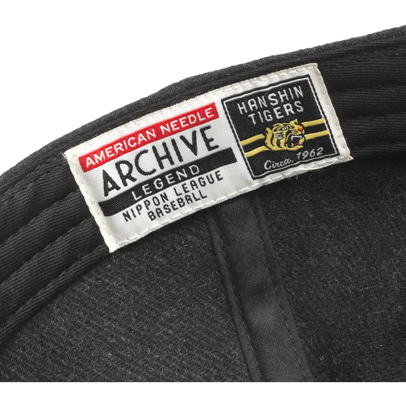 cappellino-curvo-nero-regolabile-hanshin-tigers-archive-legend-di-american-needle