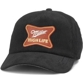 Petten gebogen zwart snapback Roscoe Cord van American Needle