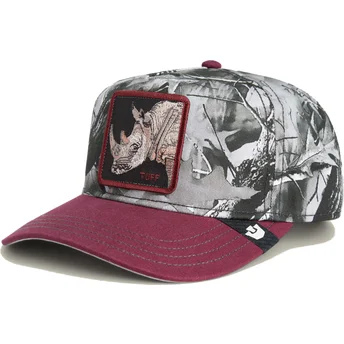 Gorra curva roja snapback rinoceronte Tuff Camo Desaturated Camo The Farm de Goorin Bros.
