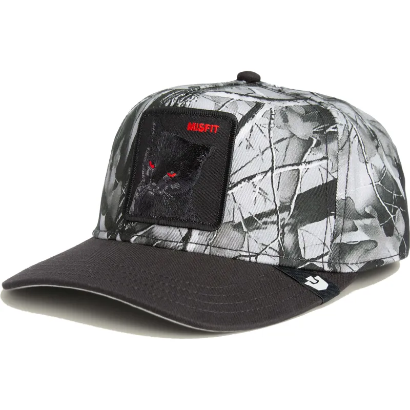 petten-gebogen-zwart-snapback-misfit-camo-desaturated-camo-the-farm-van-goorin-bros petten-gebogen-zwart-snapback-misfit-camo-desaturated-camo-the-farm-van-goorin-bros