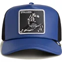 cappellino-trucker-blu-e-nero-cavallo-lfg-stallion-pre-game-seasonal-the-farm-di-goorin-bros