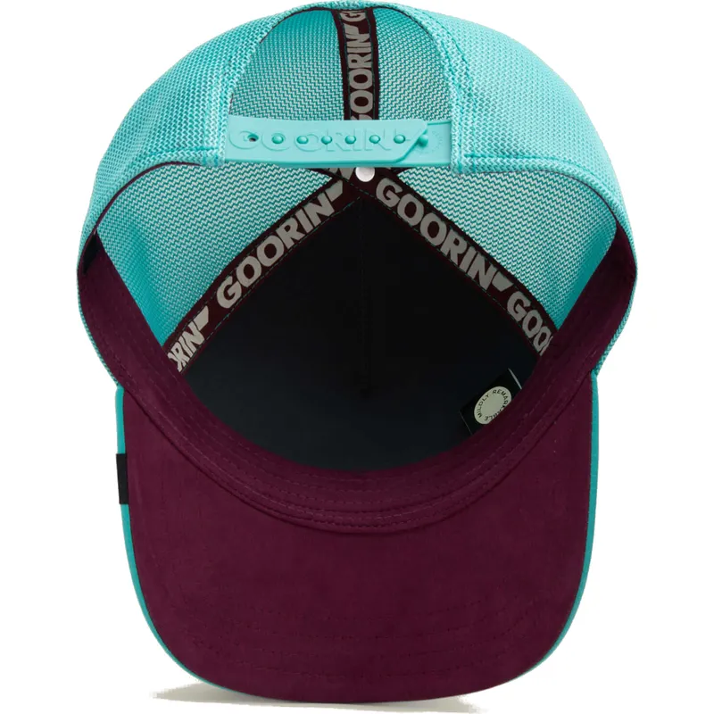 czapka-trucker-niebieska-flaming-dia-de-pancho-dia-de-los-muertos-the-farm-od-goorin-bros