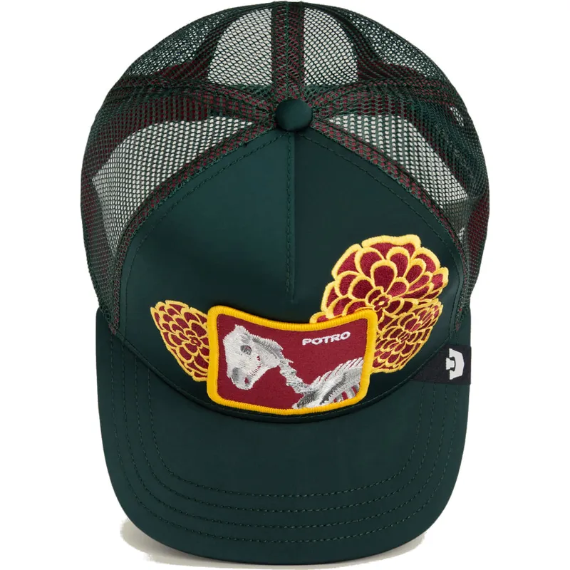 cappellino-trucker-verde-cavallo-dia-de-potro-dia-de-los-muertos-the-farm-di-goorin-bros