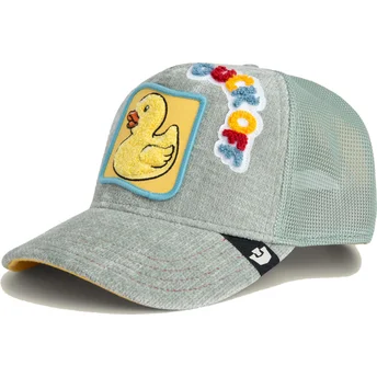 Petten gebogen grijs snapback pato Duck Off Ducking Autocorrect Happy Thoughts The Farm The Farm van Goorin Bros.