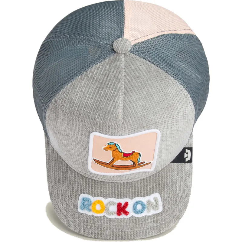 czapka-trucker-szara-kon-rock-on-hobby-horse-happy-thoughts-the-farm-od-goorin-bros