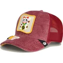 petten-gebogen-rood-snapback-lucky-maneki-neko-happy-thoughts-the-farm-van-goorin-bros