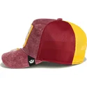 petten-gebogen-rood-snapback-lucky-maneki-neko-happy-thoughts-the-farm-van-goorin-bros