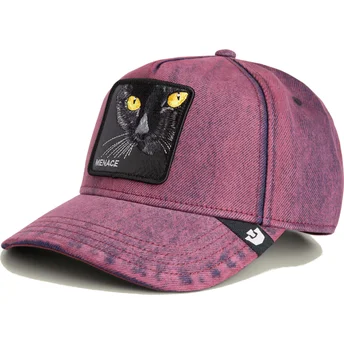 Petten gebogen rood snapback denim Menace Rail Bird The Showdown The Farm van Goorin Bros.