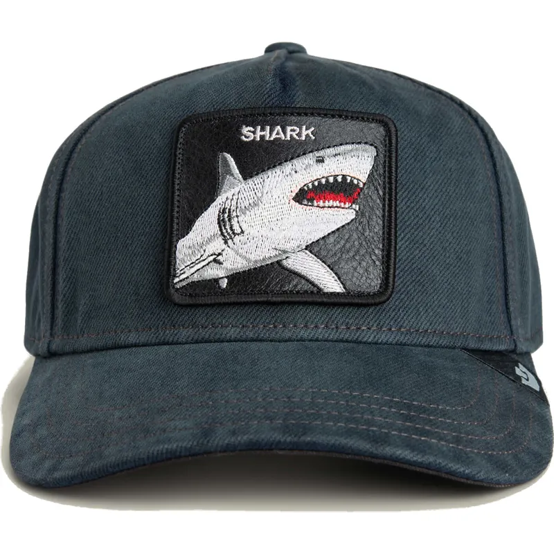 casquette-courbee-noire-denim-snapback-requin-smurf-the-showdown-the-farm-goorin-bros