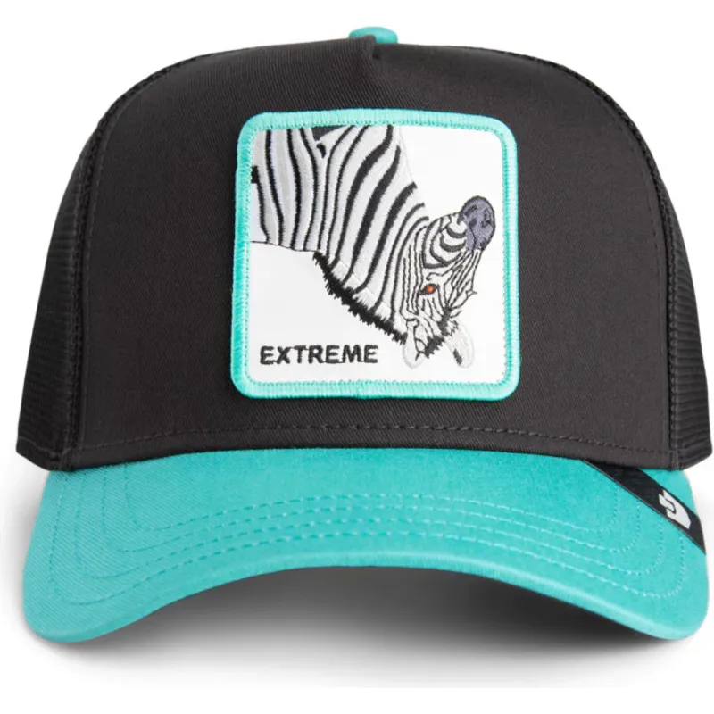trucker-kasket-sort-og-bla-zebra-extreme-arbez-flip-side-2-the-farm-fra-goorin-bros
