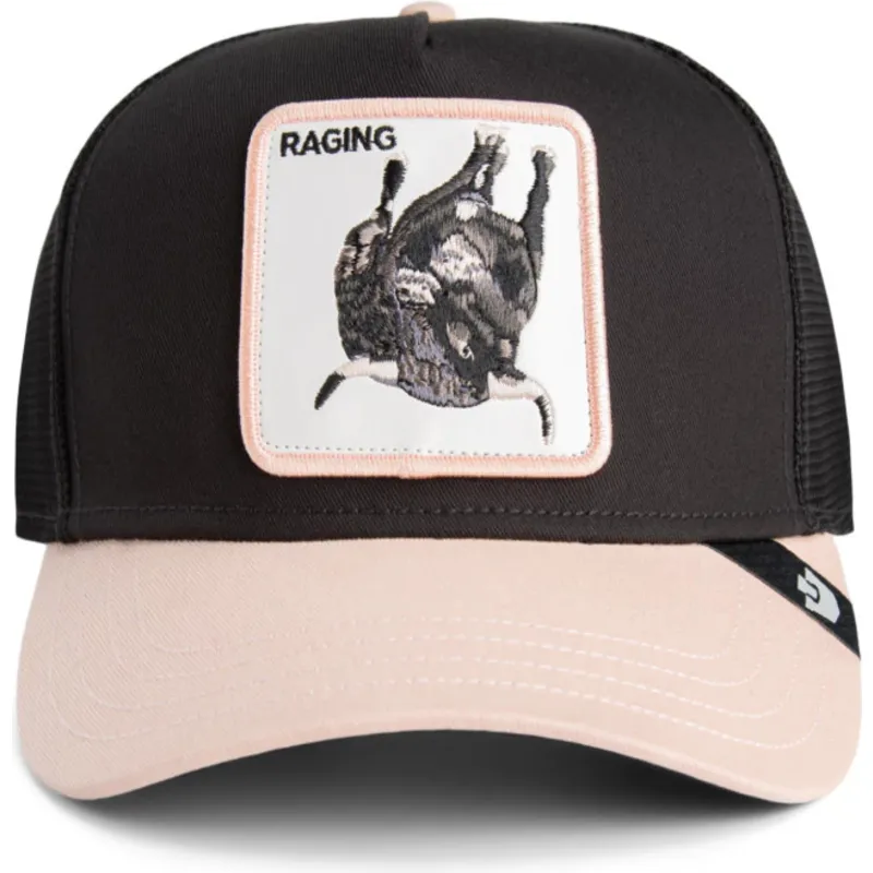 cappellino-trucker-nero-e-beige-toro-raging-llub-flip-side-2-the-farm-di-goorin-bros