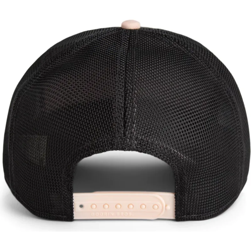 casquette-trucker-noire-et-beige-bull-raging-llub-flip-side-2-the-farm-goorin-bros