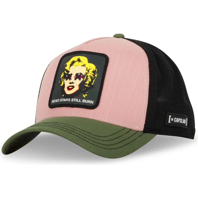 casquette-trucker-multicolore-marilyn-monroe-dead-stars-still-burn-art-dead-famous-capslab