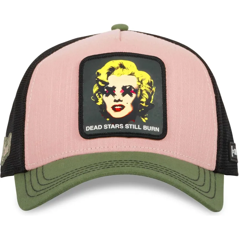 petten-gebogen-meerkleurig-snapback-dead-stars-still-burn-art-dead-marilyn-monroe-beroemdheden-van-capslab