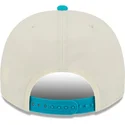 cappello-snapback-beige-e-blu-curva-9fifty-a-frame-precurved-hardwood-classics-dei-charlotte-hornets-nba-di-new-era