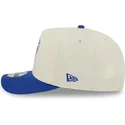 buet-beige-og-bla-snapback-kasket-9fifty-a-frame-precurved-hardwood-classics-fra-dallas-mavericks-nba-fra-new-era