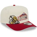 cappellino-snapback-beige-e-rosso-9fifty-a-frame-precurved-hardwood-classics-dei-denver-nuggets-nba-di-new-era
