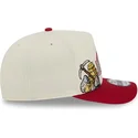 cappellino-visiera-curva-beige-e-rosso-snapback-9fifty-a-frame-precurved-hardwood-classics-di-denver-nuggets-nba-di-new-era