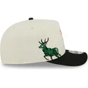 petten-gebogen-zwart-snapback-9fifty-a-frame-precurved-hardwood-classics-van-milwaukee-bucks-nba-van-new-era