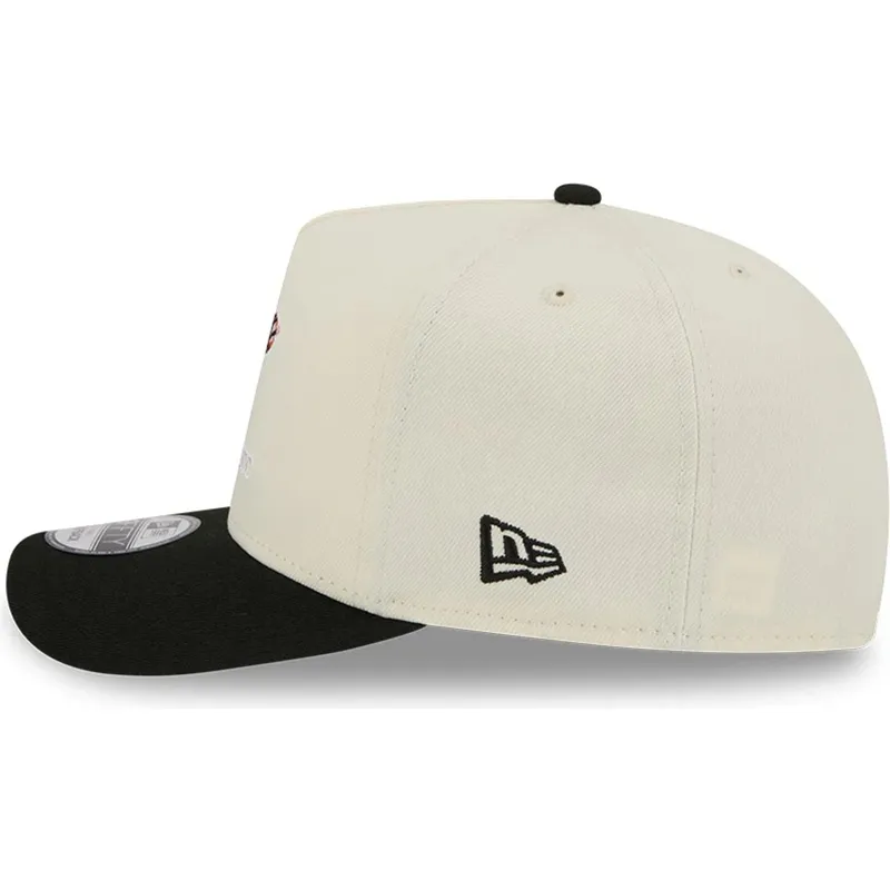 petten-gebogen-zwart-snapback-9fifty-a-frame-precurved-hardwood-classics-van-milwaukee-bucks-nba-van-new-era