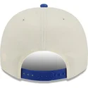 cappellino-visiera-curva-beige-e-blu-snapback-9fifty-a-frame-precurved-hardwood-classics-di-new-york-knicks-nba-di-new-era