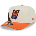 beige-og-orange-snapback-9fifty-a-frame-precurved-hardwood-classics-kasket-fra-phoenix-suns-nba-fra-new-era