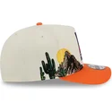 cappellino-beige-e-arancione-snapback-9fifty-a-frame-precurved-hardwood-classics-dei-phoenix-suns-nba-di-new-era