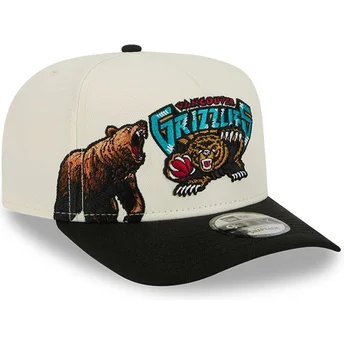 Beige og sort snapback 9FIFTY A Frame Precurved Hardwood Classics kasket fra Vancouver Grizzlies NBA fra New Era