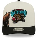 bezowo-czarna-zakrzywiona-czapka-snapback-9fifty-a-frame-precurved-hardwood-classics-vancouver-grizzlies-nba-new-era