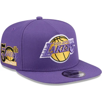 Cap plat violet snapback 9FIFTY A Frame Hardwood Classics van Los Angeles Lakers NBA van New Era