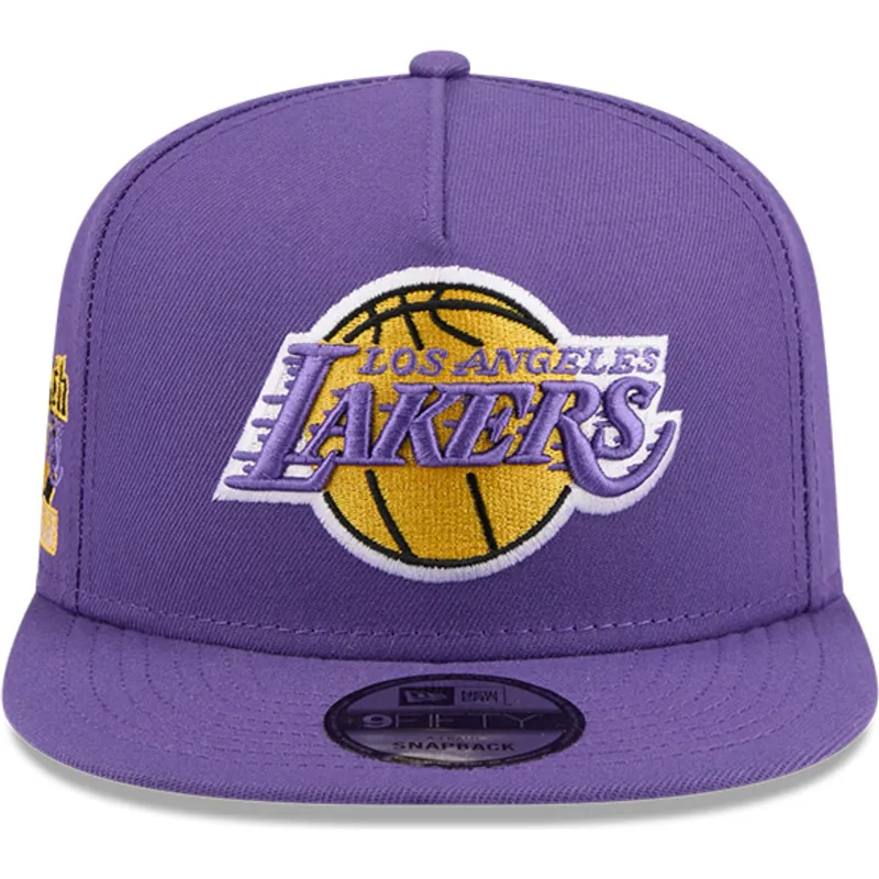 lila-platt-snapbackkeps-9fifty-a-frame-hardwood-classics-los-angeles-lakers-nba-fran-new-era