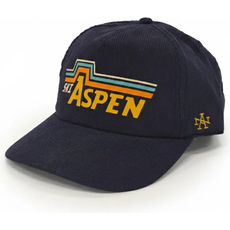 marinebla-buet-snapback-kasket-aspen-printed-cord-fra-american-needle