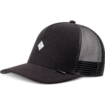 Petten gebogen zwart snapback HFT Fine Piqué van Djinns