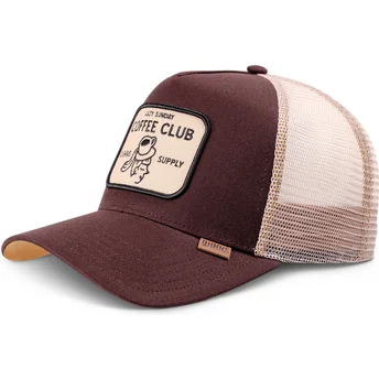 Petten gebogen bruin snapback van Djinns