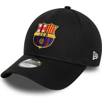 Petten gebogen zwart snapback voor kinderen 9FORTY ajustable van FC Barcelona LALIGA van New Era