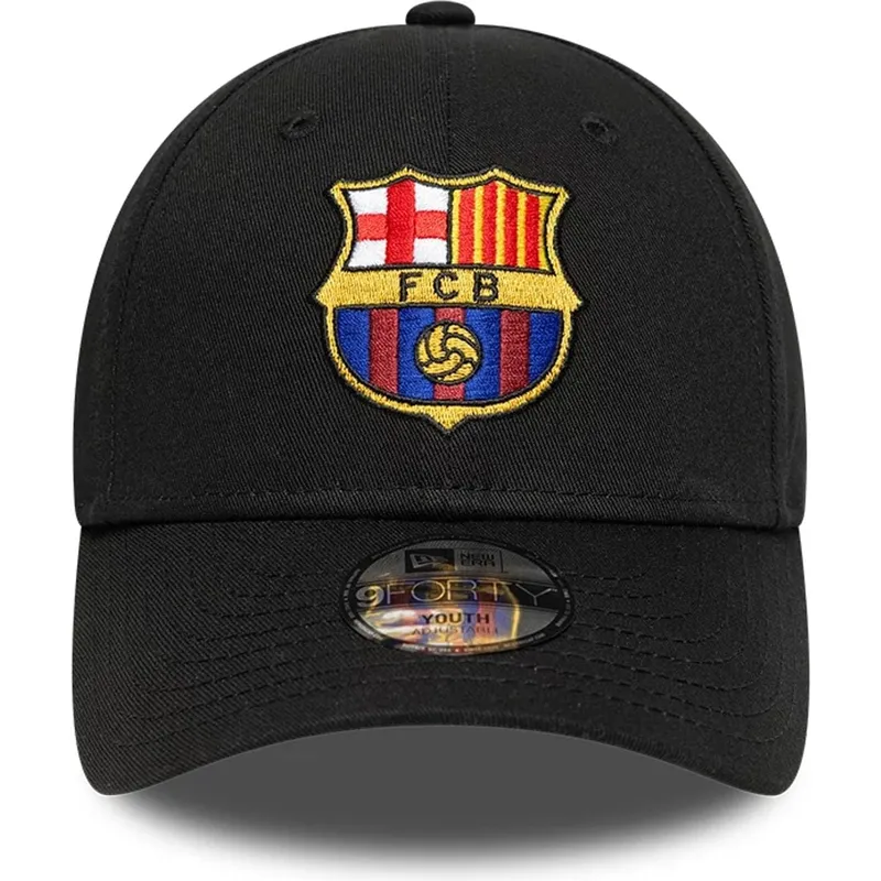 cappellino-curvo-nero-regolabile-per-bambino-fc-barcelona-laliga-9forty-core-di-new-era