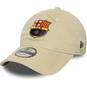petten-gebogen-beige-snapback-9twenty-ajustable-van-fc-barcelona-laliga-van-new-era