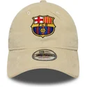 petten-gebogen-beige-snapback-9twenty-ajustable-van-fc-barcelona-laliga-van-new-era