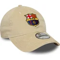 petten-gebogen-beige-snapback-9twenty-ajustable-van-fc-barcelona-laliga-van-new-era