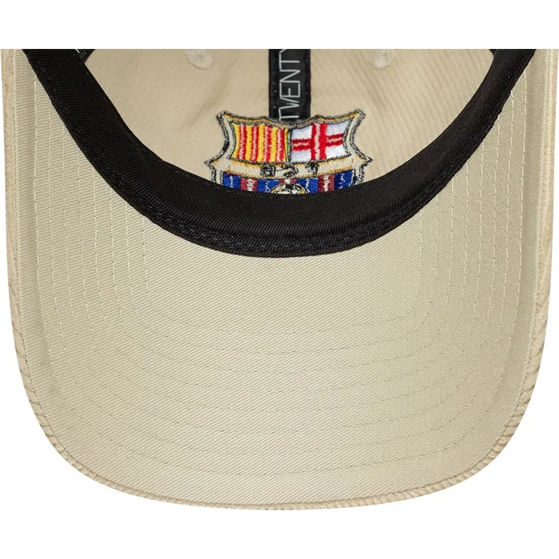 petten-gebogen-beige-snapback-9twenty-ajustable-van-fc-barcelona-laliga-van-new-era