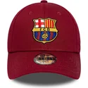 cappellino-curvo-rosso-regolabile-per-bambino-del-fc-barcelona-laliga-9forty-core-di-new-era