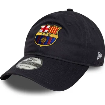 Petten gebogen marineblauw snapback 9TWENTY ajustable van FC Barcelona LALIGA van New Era